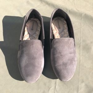 BIRDIES Women's Flats, gray Suede size 7